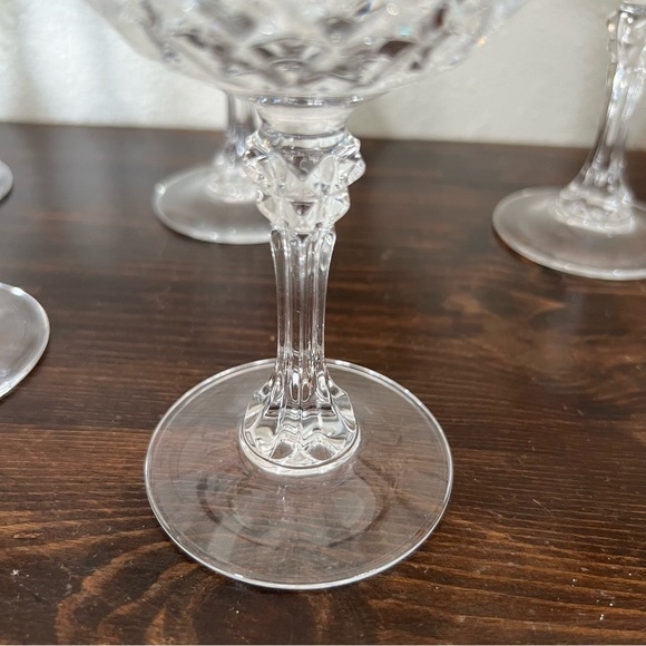 Cristal D'Arques Durand Longchamp Clear Glasses Blown Glass Heavy Water Wine 5 - Picture 8 of 10